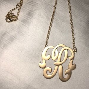 Cursive “R” necklace